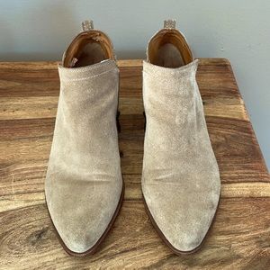 Franco Sarto A•Paivley Sandstone Suede leather ankle boots